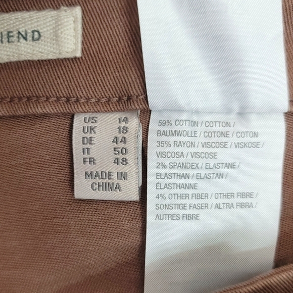 LOGO by Lori Goldstein Stretch Twill Boyfriend Crop Wide-Leg Pants, sz 14 - Picture 8 of 13